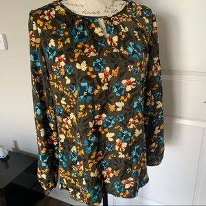 Croft & Barrow long sleeve floral blouse